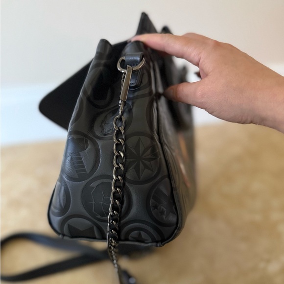 Marvel Iconic Black Messenger Bag with Red and Purple Accents - Picture 8 of 12